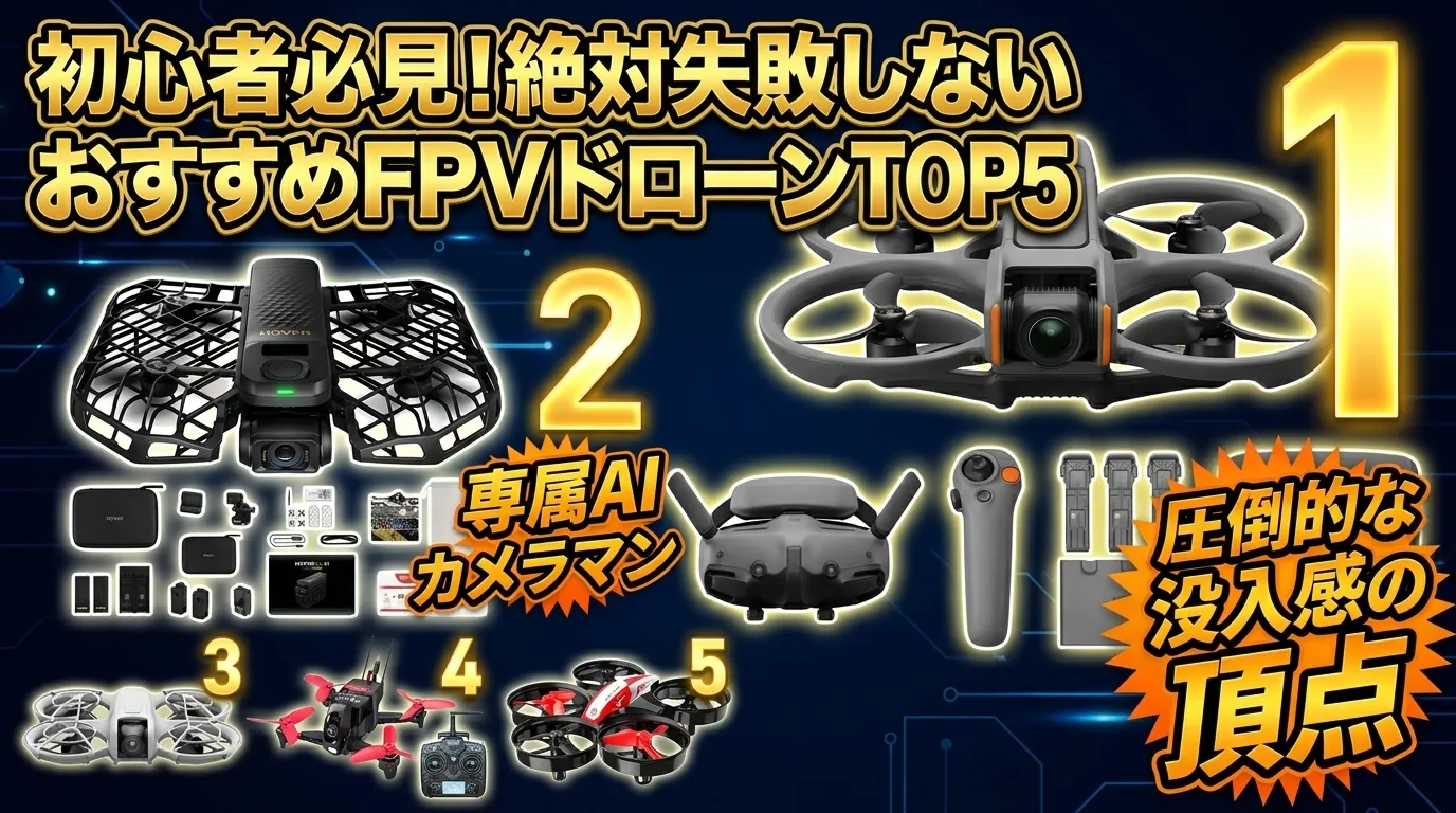 【2026年最新】圧倒的な fpv ドローン 映像 が撮れる！おすすめランキングTOP5